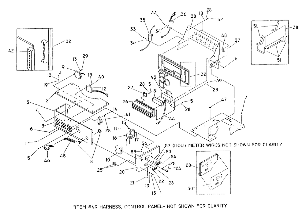 Control Panel Diagram and Parts List for 0803-0  Generac Generator