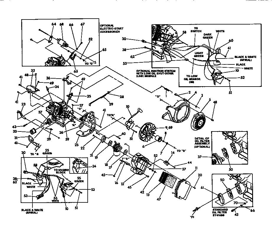 Flywheel and ring gear assembly Diagram and Parts List for 0606-4  Generac Pressure Washer
