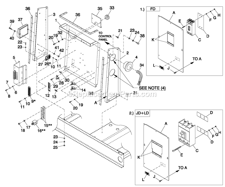 Cpl C5 H Control Cb Connection (1) Diagram and Parts List for CT13068GNSN (2808V28689)(2008) Generac Generator