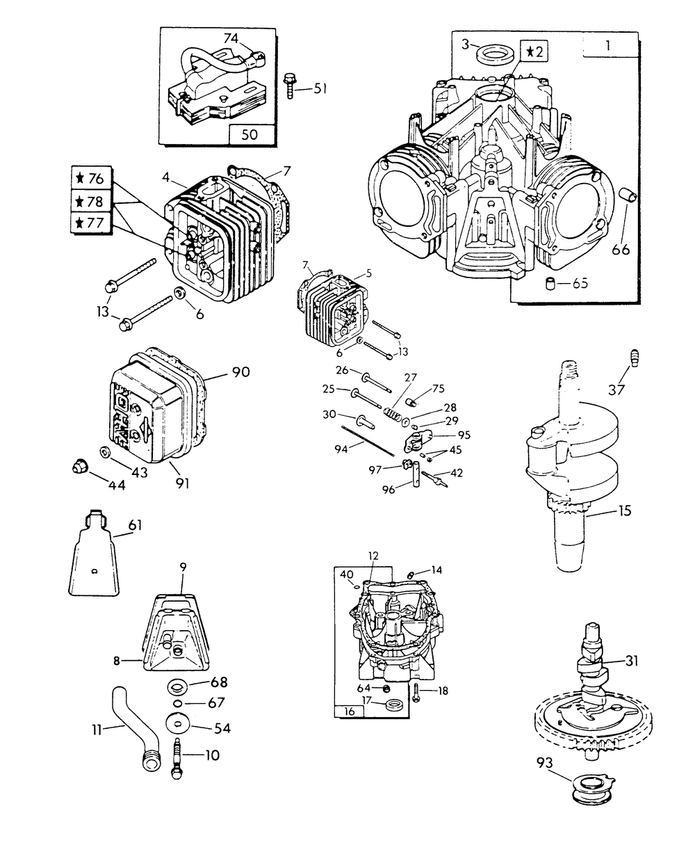 V-Twin Engine Parts (Part 3) Diagram and Parts List for 9428-1  Generac Generator