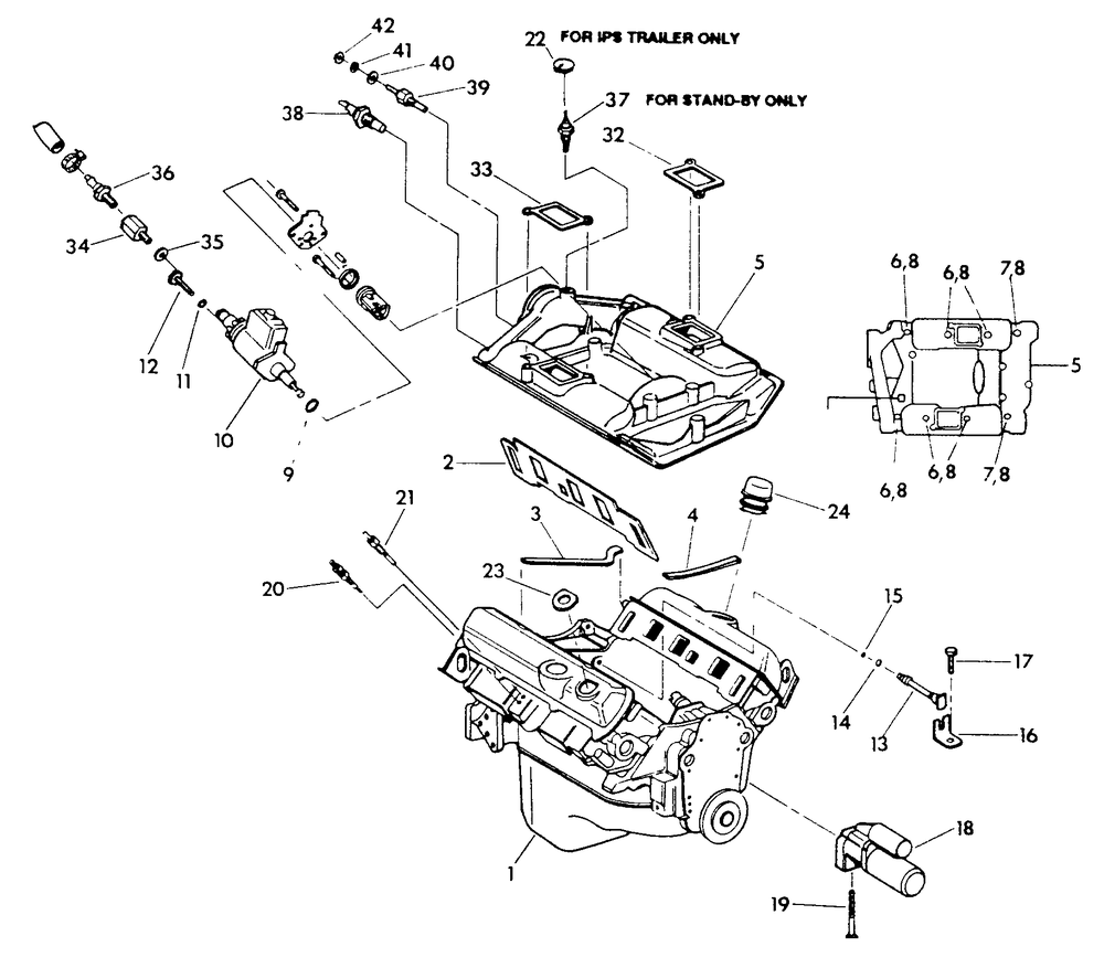 4.3 Liter Engine (Part 3) Diagram and Parts List for 9134-2  Generac Generator