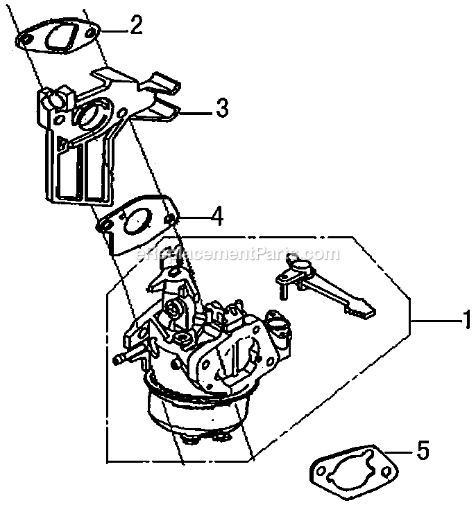 Carburetor Diagram and Parts List for G0060221 (7457775)(2016) Generac Generator