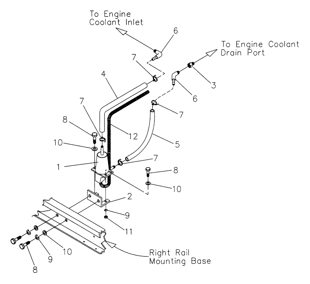 Block Heater Diagram and Parts List for 4311-1 DG-50 Generac Generator