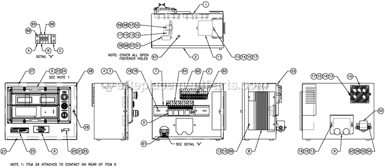 Battery Charger H-Panel 10a 12v Diagram and Parts List for QT05554KNSNA (6654325)(2011) Generac Generator