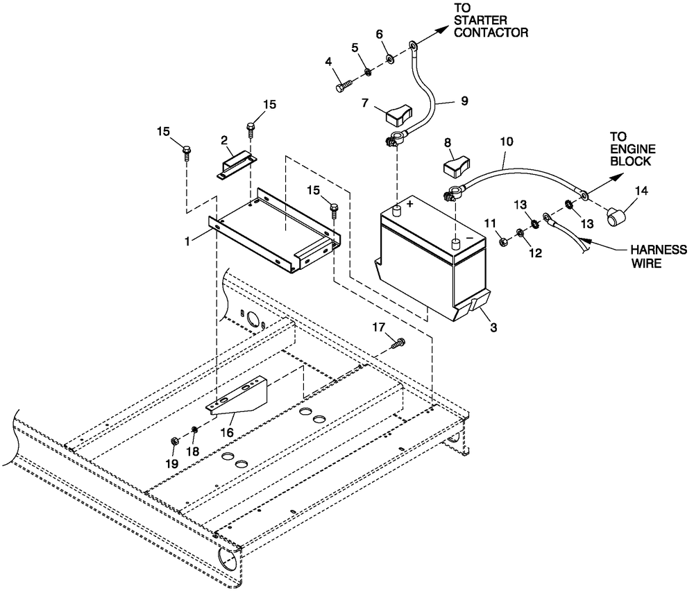 Battery C4 Diagram and Parts List for BT06030ANSN (3808V29819 - 4308V30688)(2008) Generac Generator
