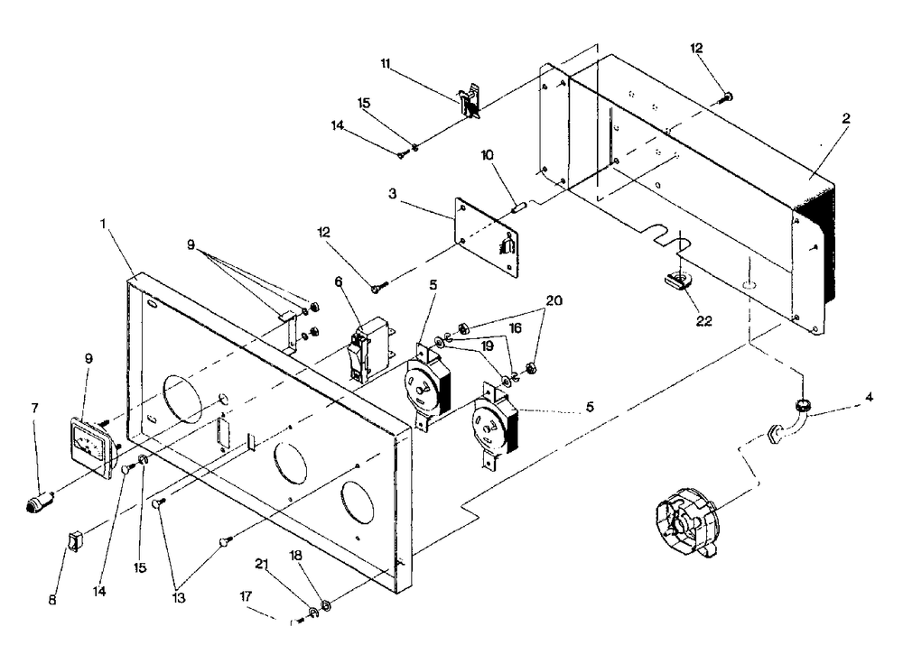 Control Panel Drawing No. 98528 Diagram and Parts List for GN6500E (0491-0)(0491-0) Generac Generator