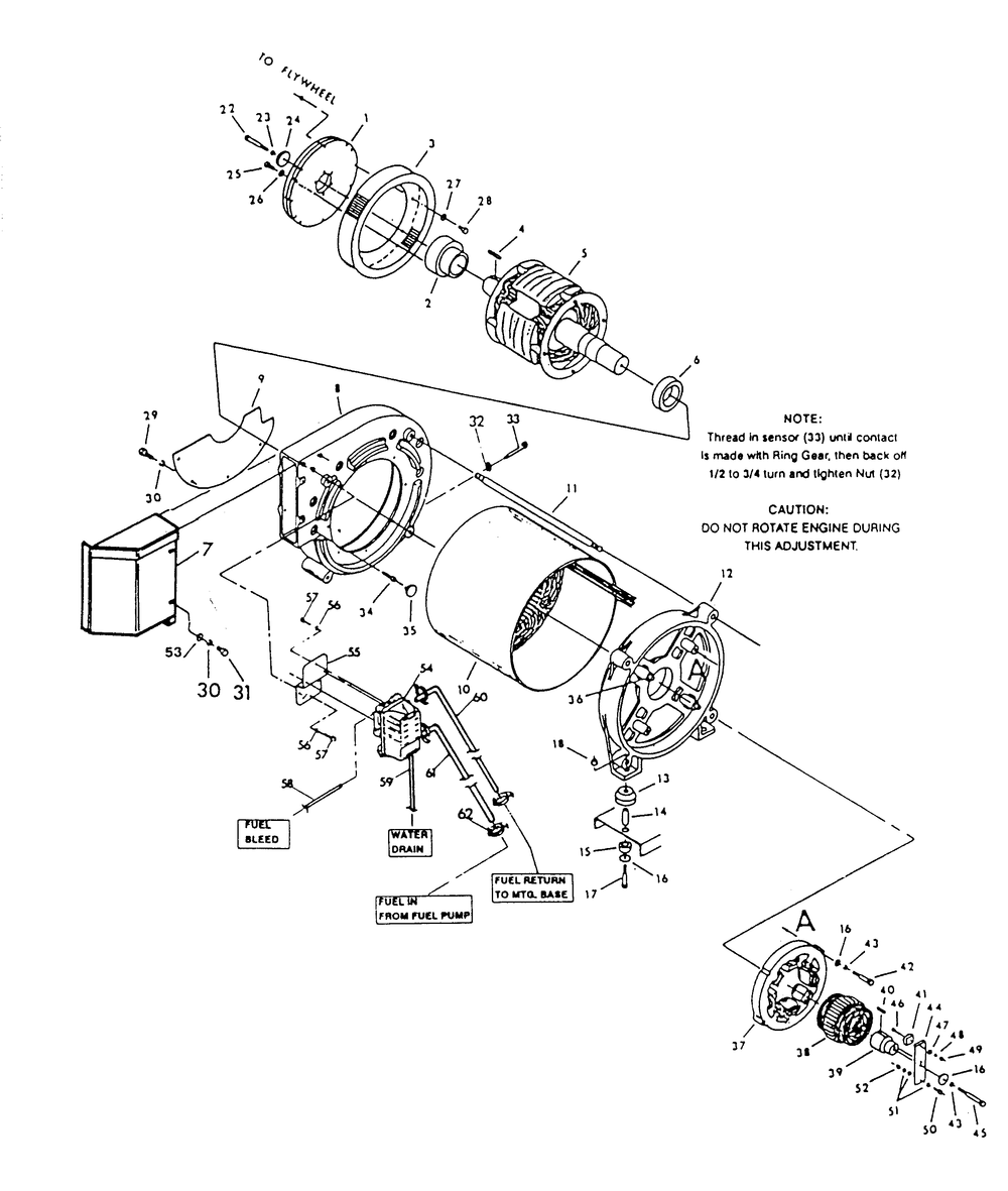 Generator Diagram and Parts List for 9312-3  Generac Generator