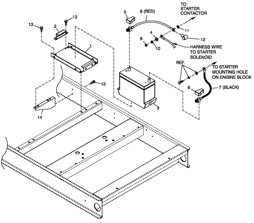 Battery 5.4l Cpl Diagram and Parts List for BT08046ANSN (4306V20488)(2006) Generac Generator