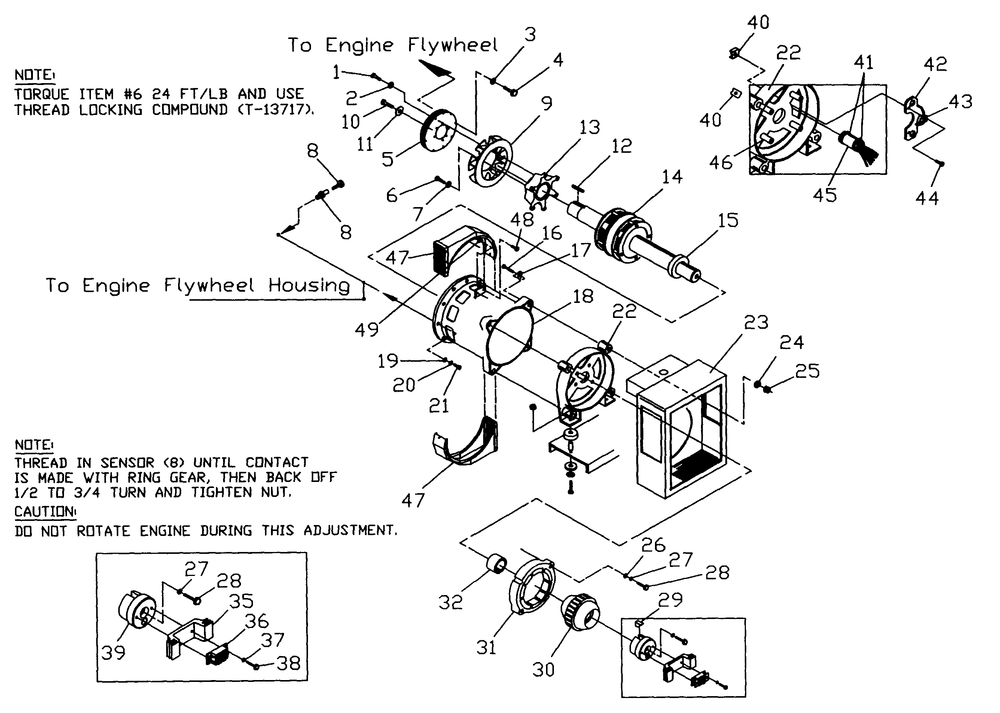 Generator Assembly Diagram and Parts List for 4383-0  Generac Generator