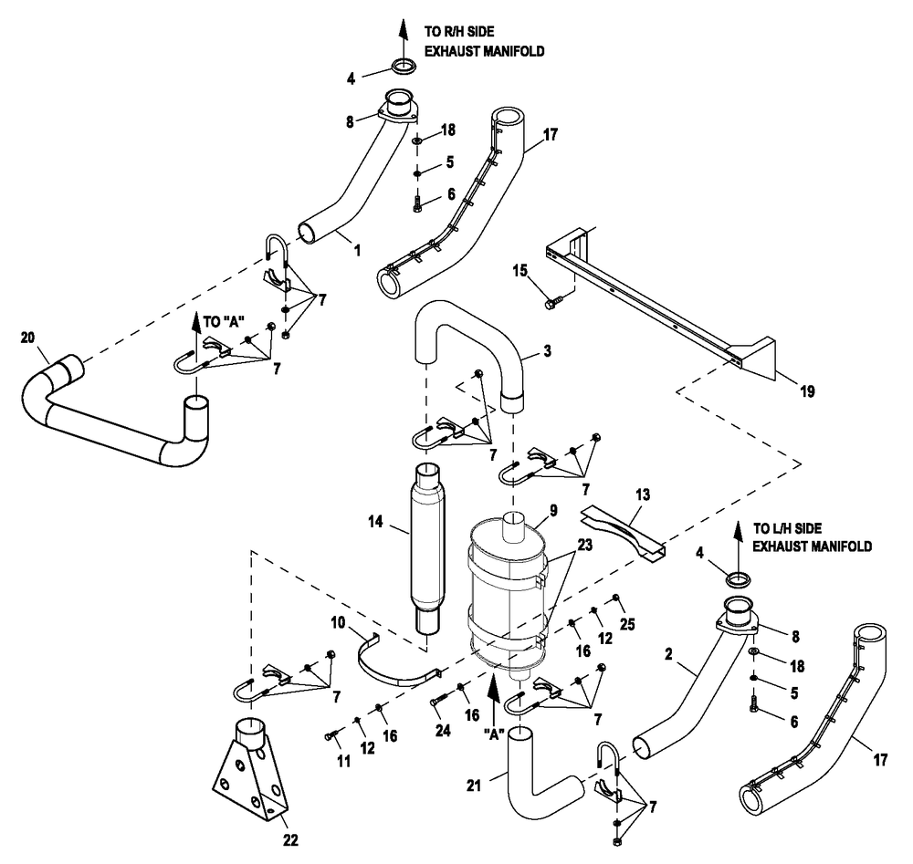 Ev Exhaust 5.4l C2 Cpl Diagram and Parts List for HT04554GNAX (7064094)(2012) Generac Generator