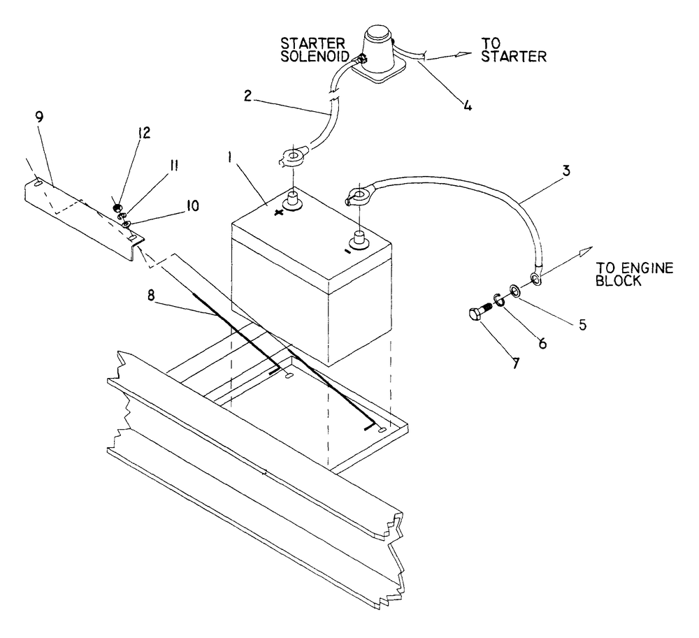 Battery Diagram and Parts List for 0756-0  Generac Generator