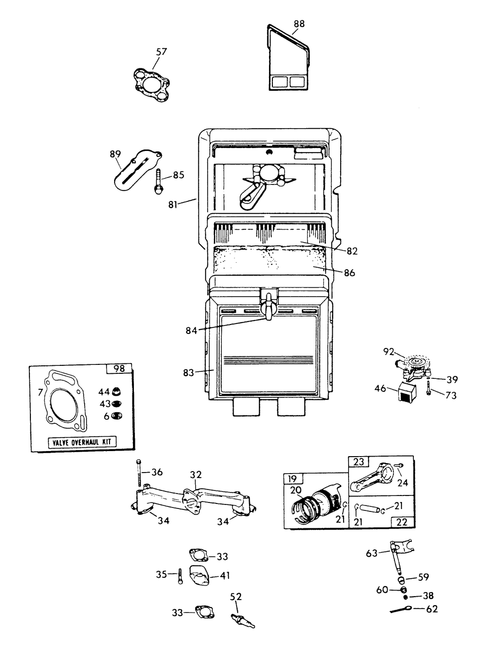 V-Twin Engine Parts (Part 3) Diagram and Parts List for 9426-0  Generac Generator