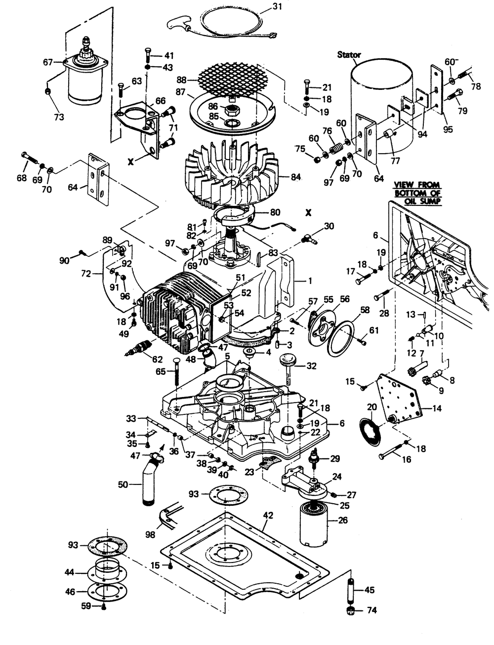 Engine Parts Diagram and Parts List for 6207-5  Generac Generator