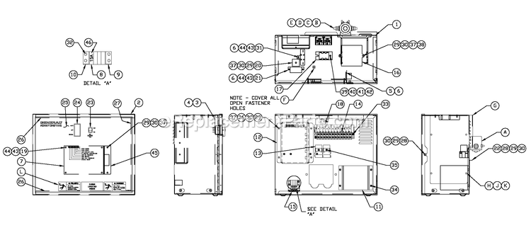 R-200 3600 Rpm Duratec Diagram and Parts List for QT06030KNAN (4939531)(2008) Generac Generator