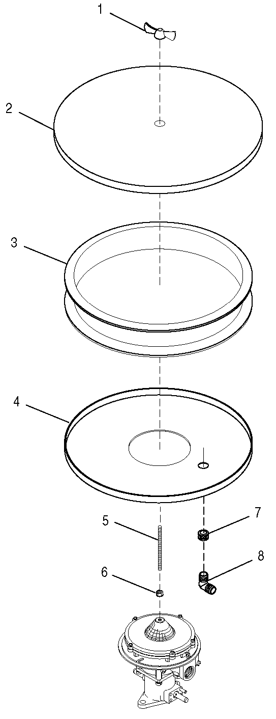 4.3l Air Cleaner Diagram and Parts List for 0043736 (3704503)(2003) Generac Generator