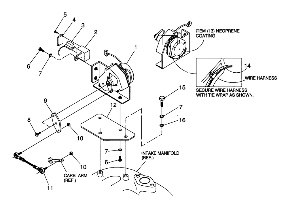 Governor Assembly Diagram and Parts List for 4188-1  Generac Generator
