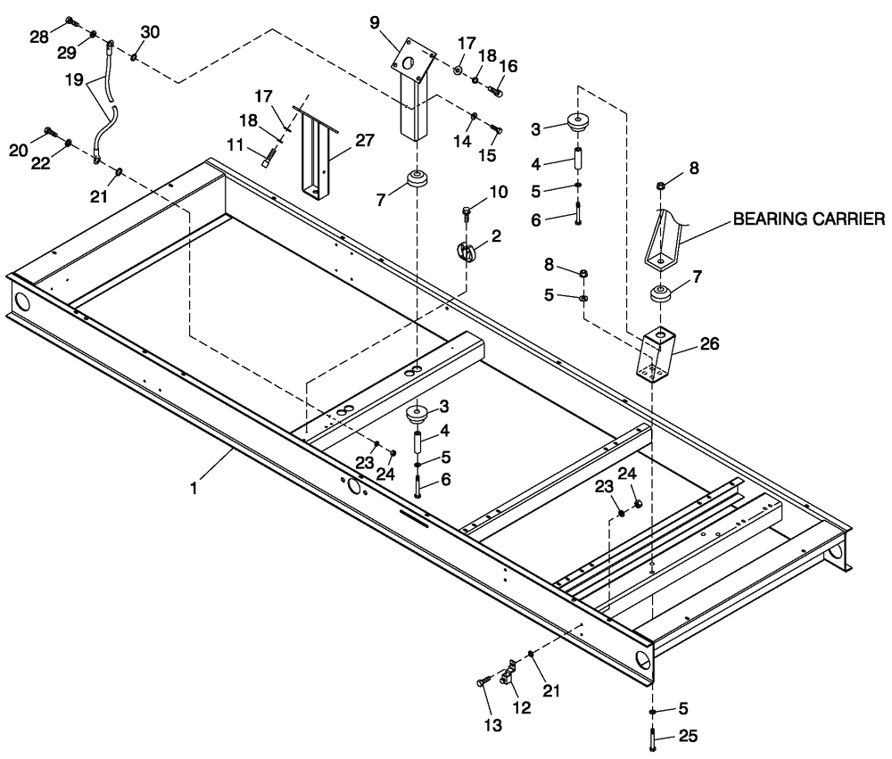 Mounting Base Diagram and Parts List for QT10068ANSNA (4526619 - 4800353)(2007) Generac Generator