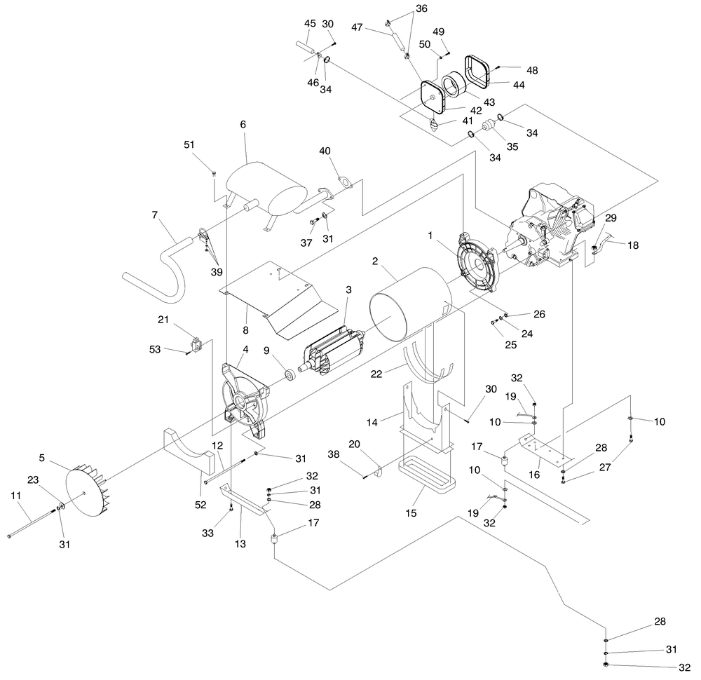 Generator 2 Diagram and Parts List for 0051031 (0806V12264)(2006) Generac Generator