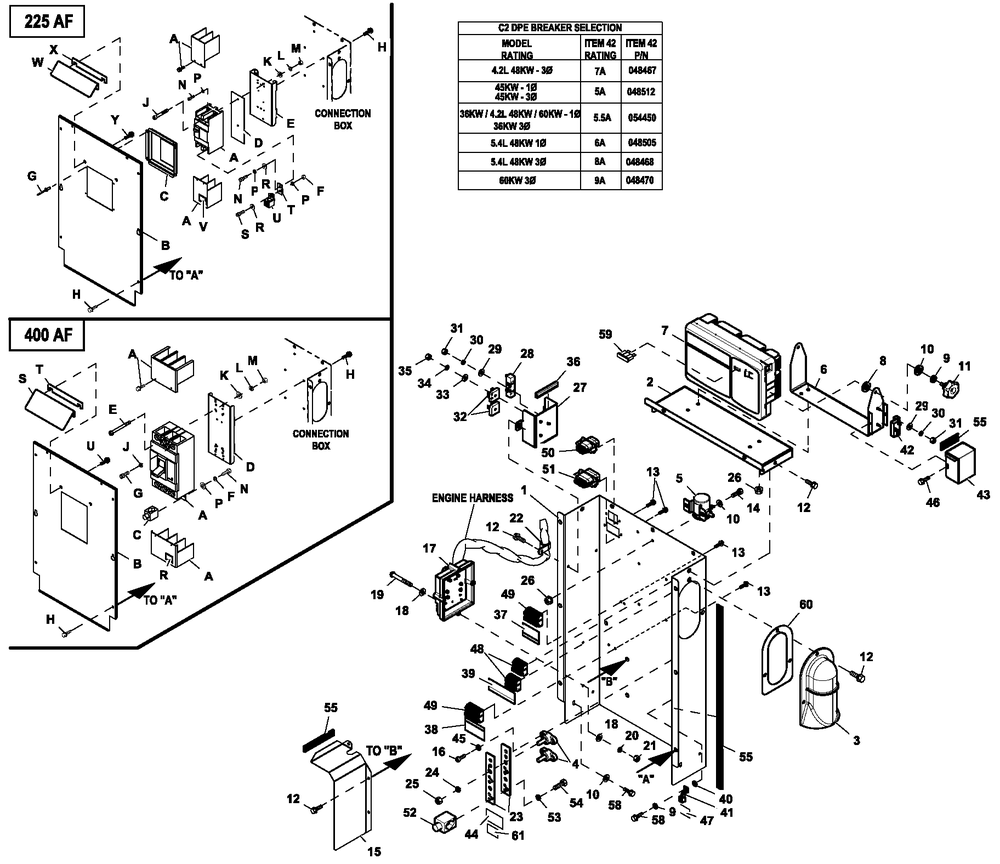 Conbox C2 Cpl 1 Diagram and Parts List for ET03624JNAX (6617283 - 7029174)(2012) Generac Generator