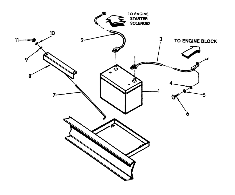 Battery Diagram and Parts List for 9324-3  Generac Generator