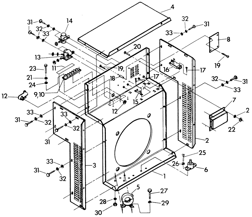 Compartment Diagram and Parts List for 9135-3  Generac Generator