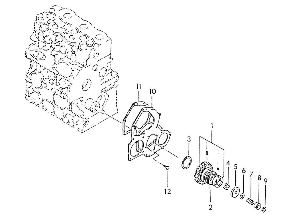 Oil Pump Components Diagram and Parts List for 9344-1  Generac Generator