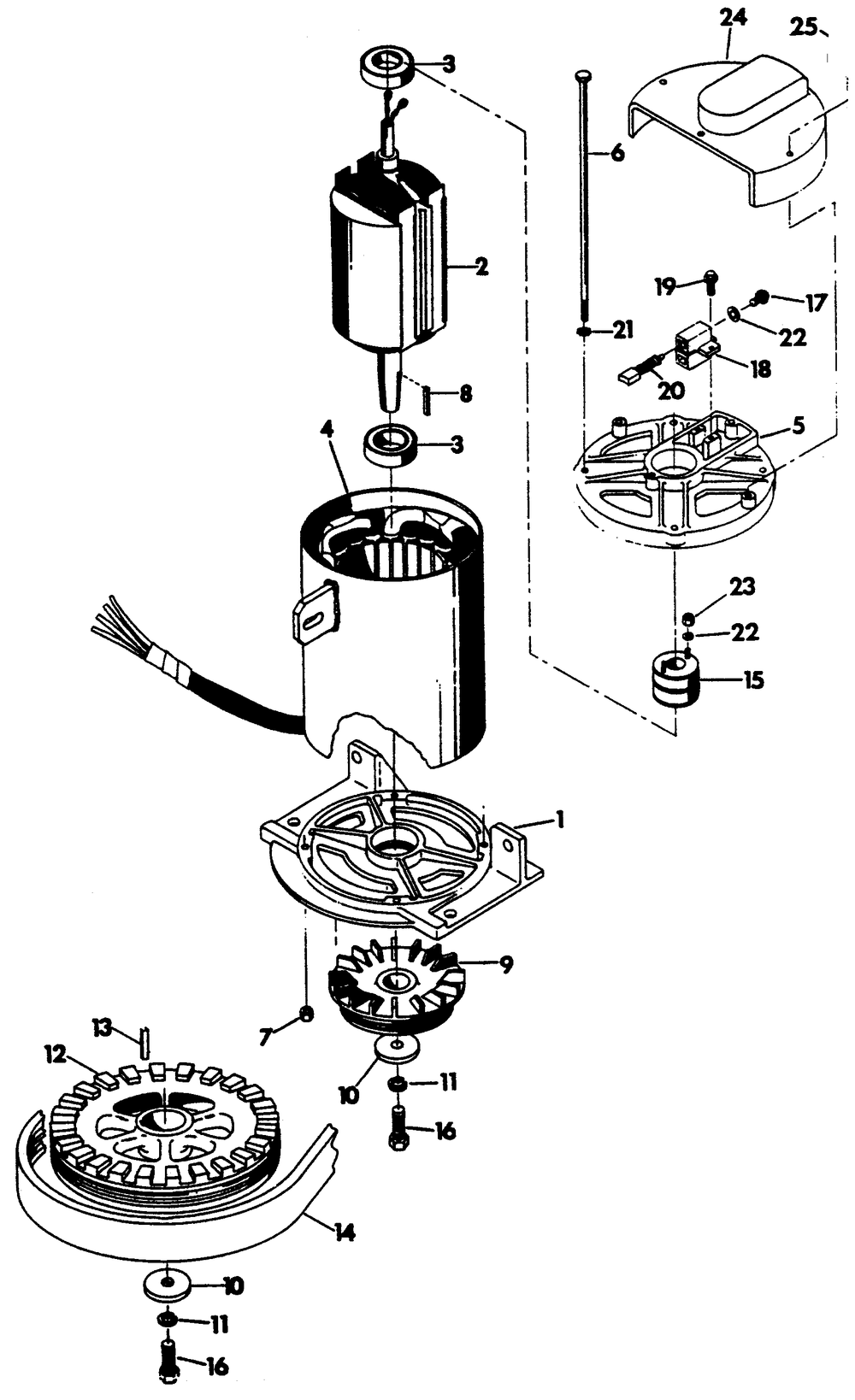 Alternator Diagram and Parts List for 6207-5  Generac Generator