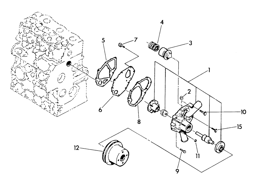 Water Pump Diagram and Parts List for 9510-0  Generac Generator
