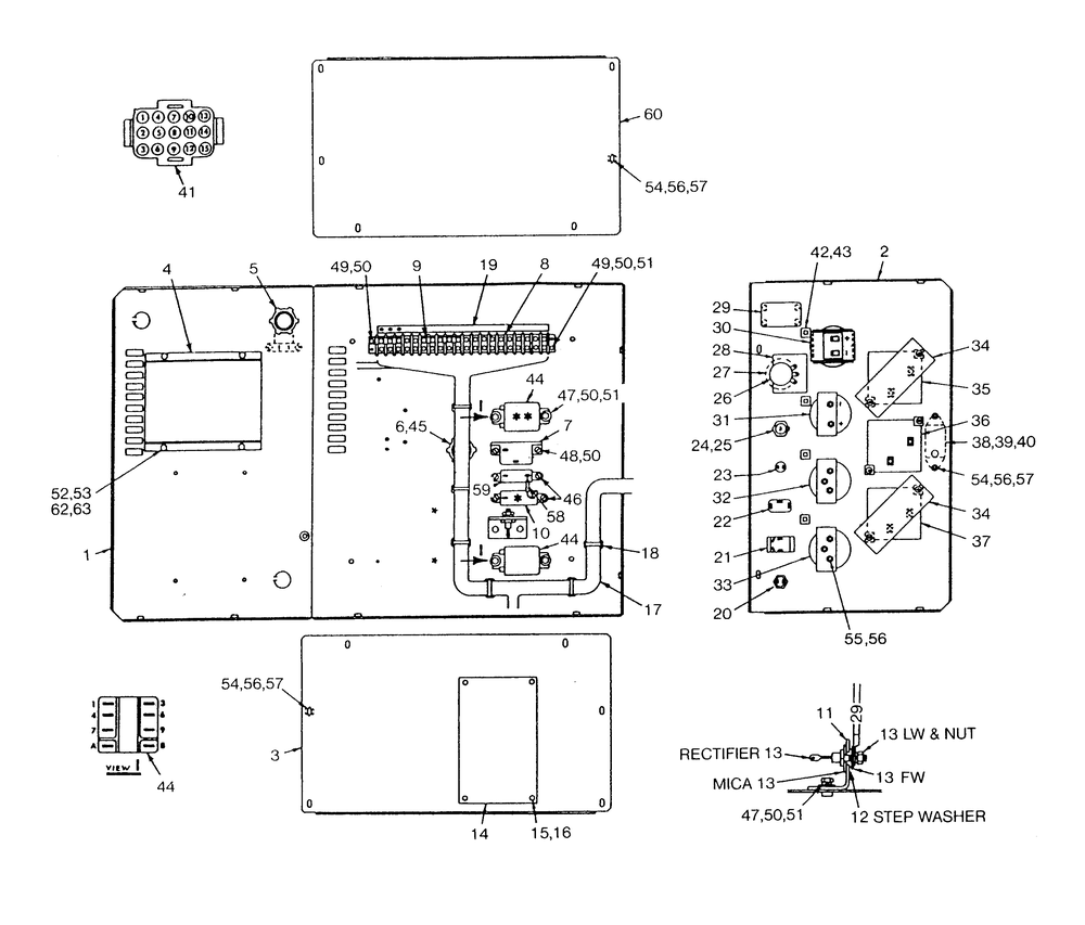 Control Console Diagram and Parts List for 9156-0  Generac Generator