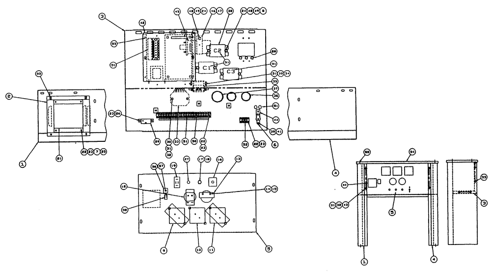 Control Panel 2 Diagram and Parts List for 9706-0  Generac Generator