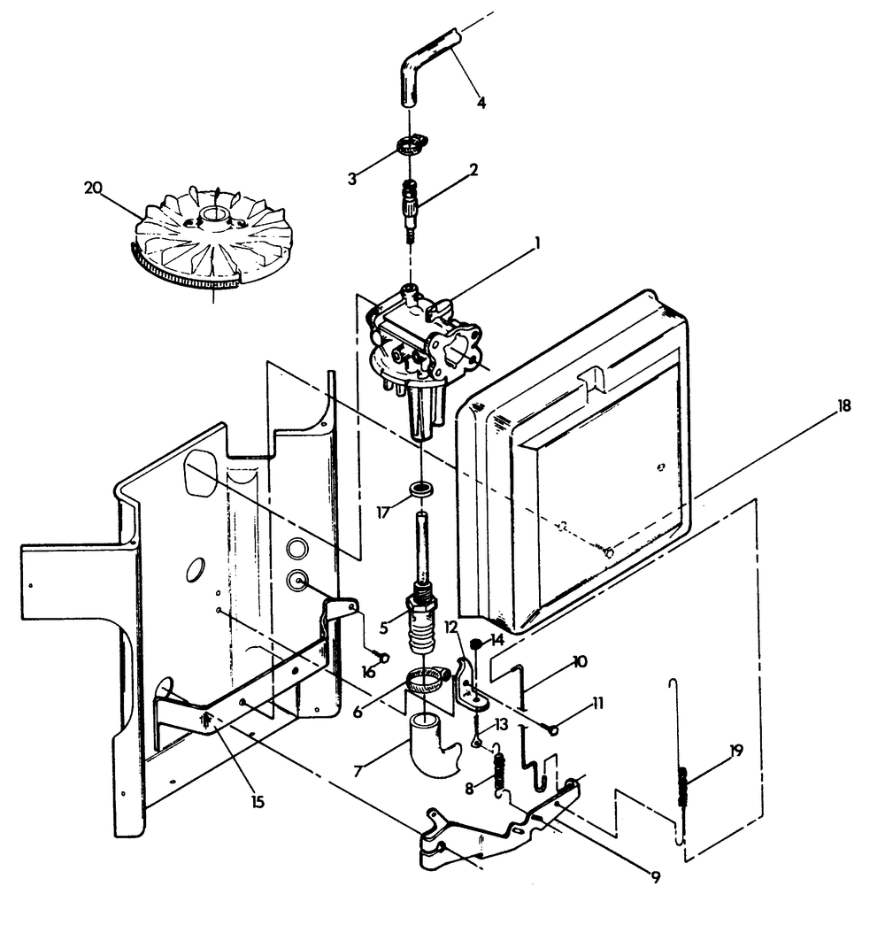 Gasoline Fuel Carburetor Diagram and Parts List for 9007-1  Generac Generator