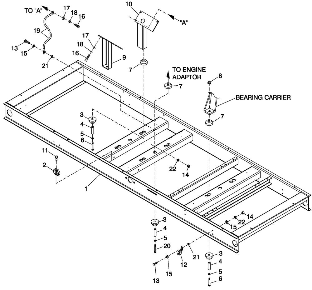Mounting Base 4.6l G3 Diagram and Parts List for CT08046ANSN (0707V22030)(2007) Generac Generator