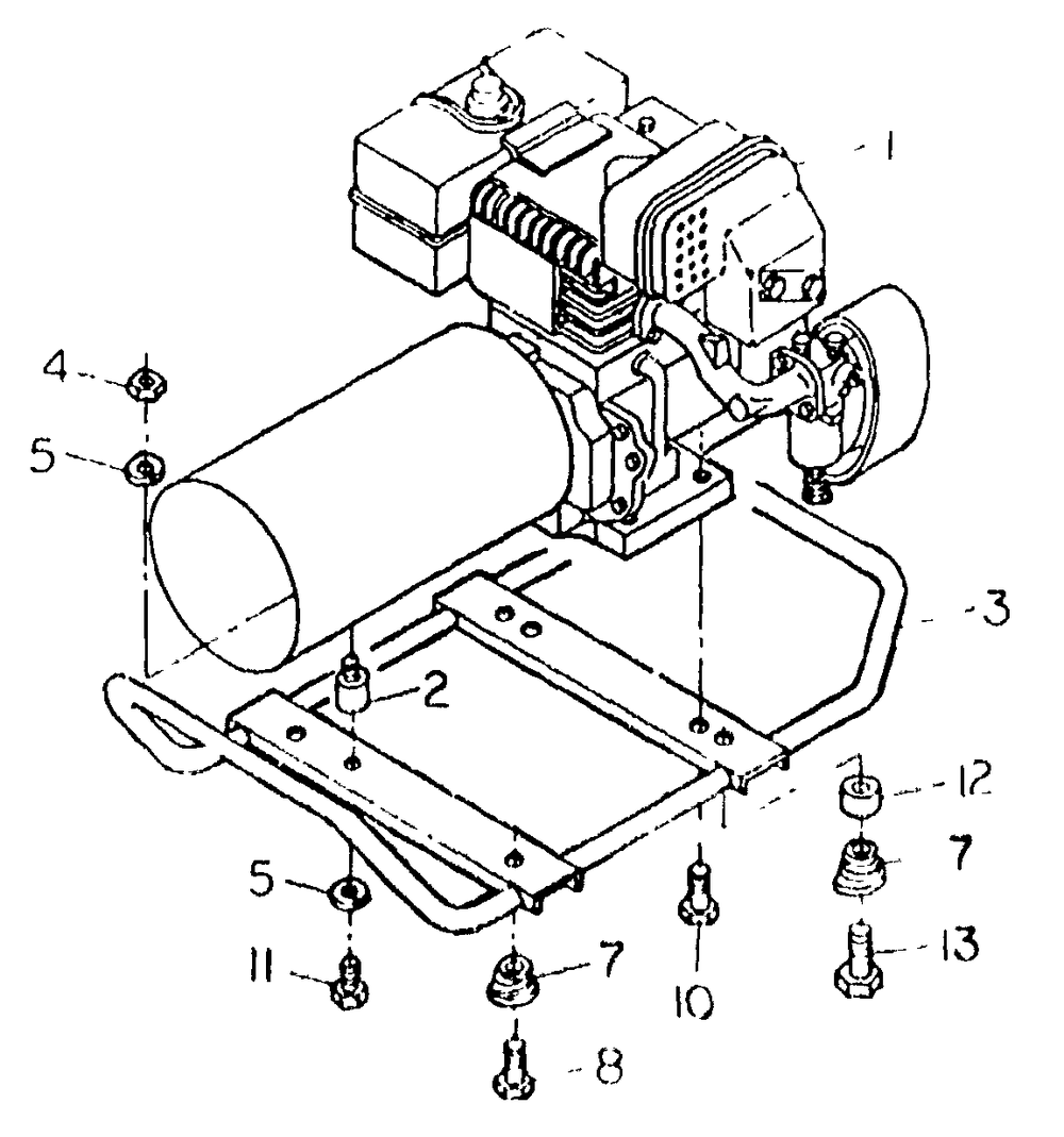 Cradle No. 68722-A Diagram and Parts List for R4002 (8905-0)(8905-0) Generac Generator