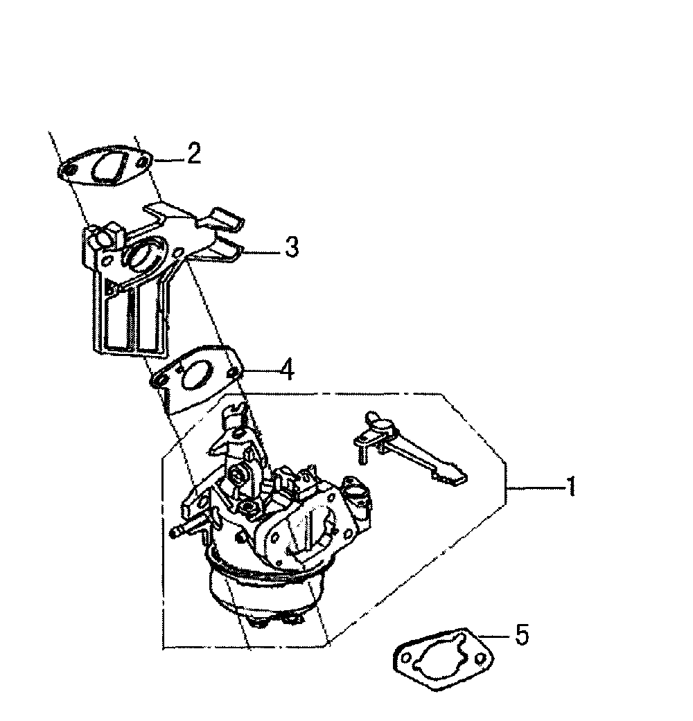 Carburetor Diagram and Parts List for 006602-0  Generac Pressure Washer