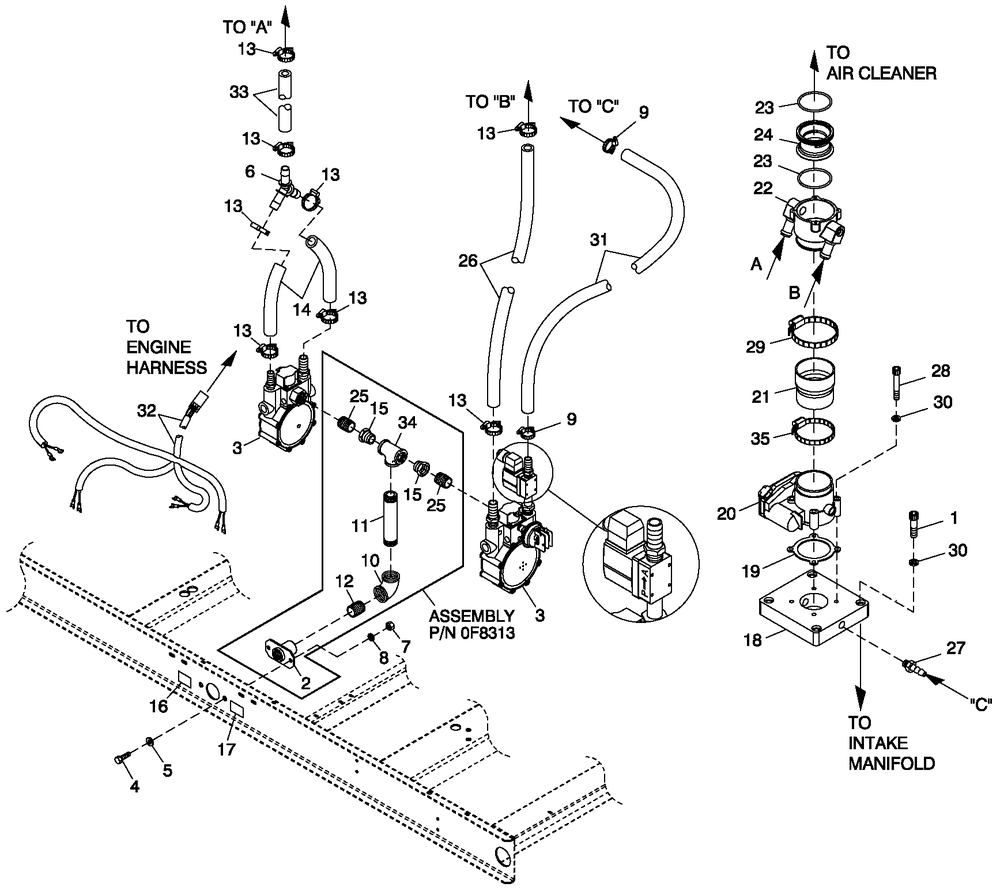 Fuel Natural Gas 4.6l G3 80kw Diagram and Parts List for ST08046AVSN (4699641)(2007) Generac Generator
