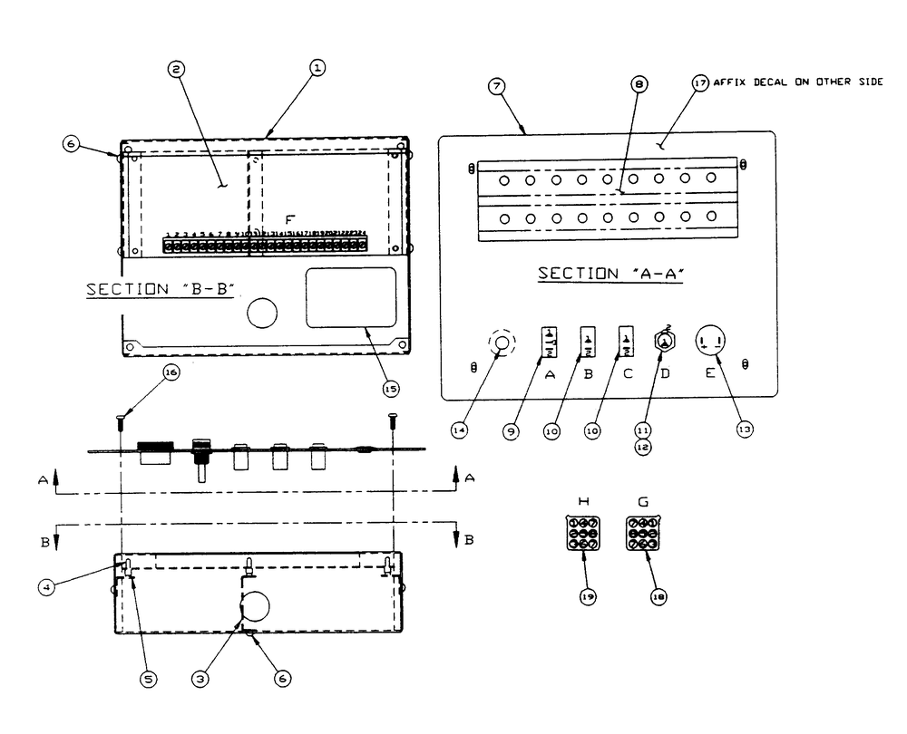 Flash Mounted Remote Annunciator Diagram and Parts List for 9556-0  Generac Generator