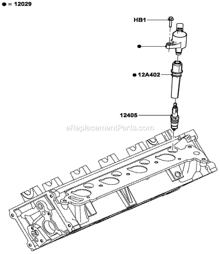 Gas Engine Ignition System Diagram and Parts List for LT05554GVSNA (GXB00827 - )(2010) Generac Generator