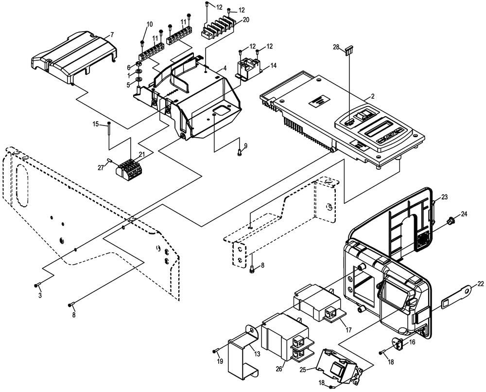 Control Panel Diagram and Parts List for 0059200 (5898759 - 6249048)(2011) Generac Generator