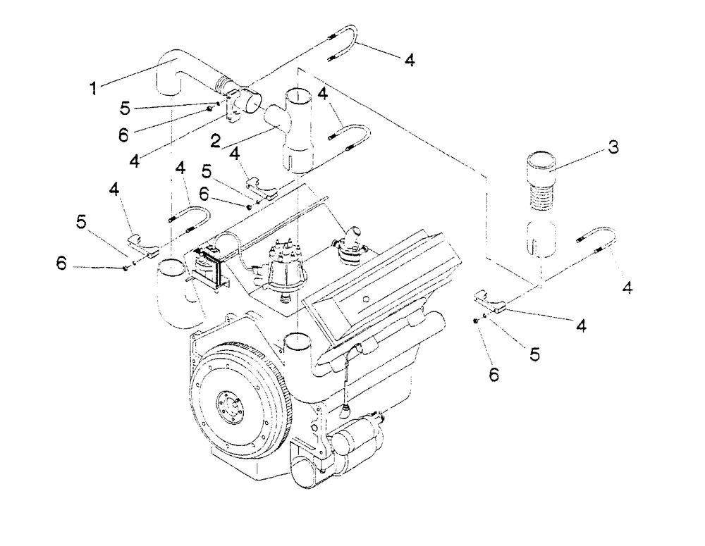 Single Exhaust Flex Diagram and Parts List for 4080-0  Generac Generator
