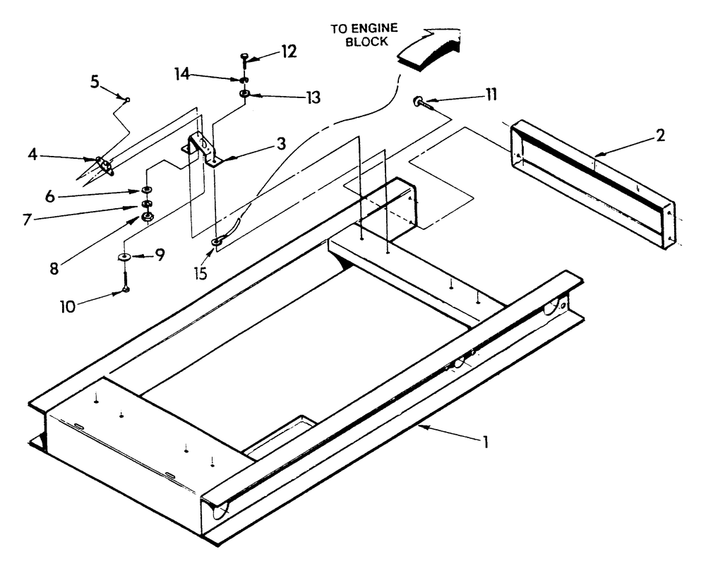 Mounting Base Diagram and Parts List for 0458-0  Generac Generator