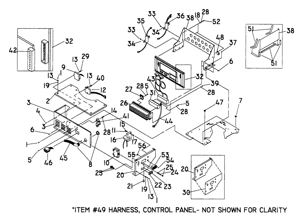 Control Panel Diagram and Parts List for 0803-1  Generac Generator