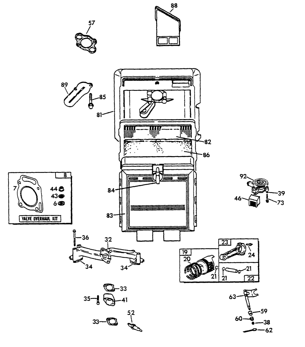 Gn-750 Engine (Part 3) Diagram and Parts List for 0784-0  Generac Generator