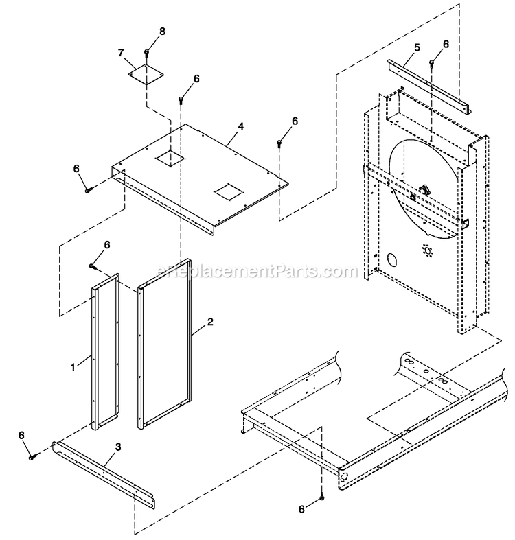 C5 Cooling System Fan Drive (1) Diagram and Parts List for ST13068GNAN (5276944)(2009) Generac Generator