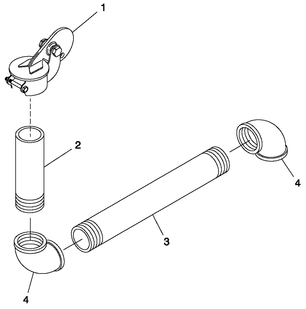 Ev Exhaust Loose Parts Diagram and Parts List for 0057091 (5304977)(2009) Generac Generator