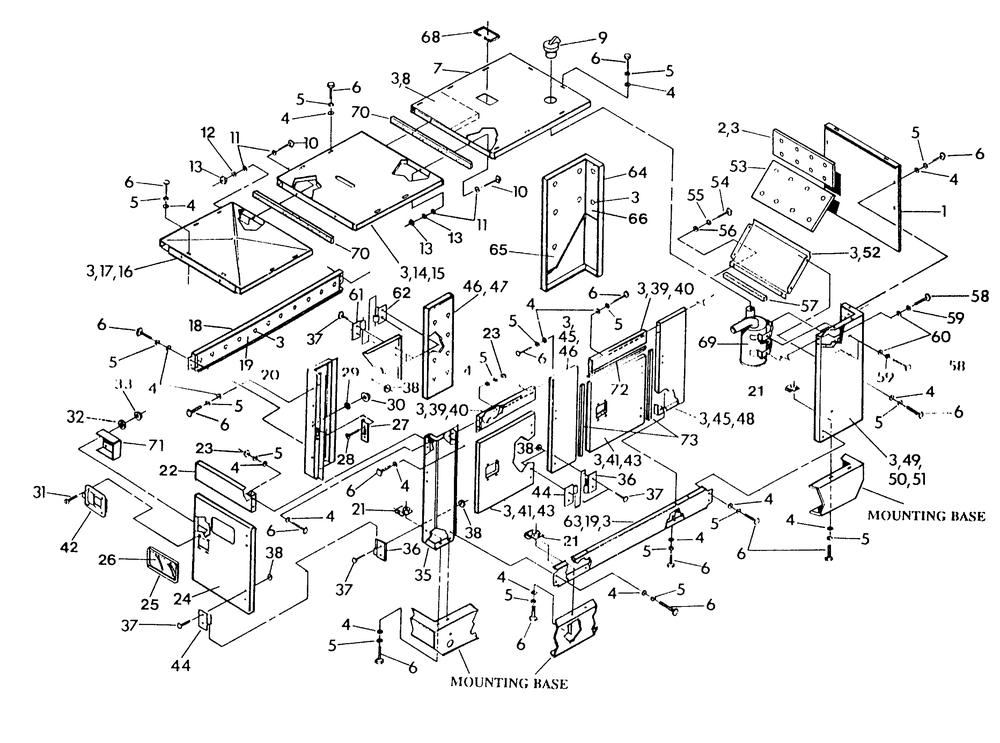 Compartment Diagram and Parts List for 9690-0  Generac Generator
