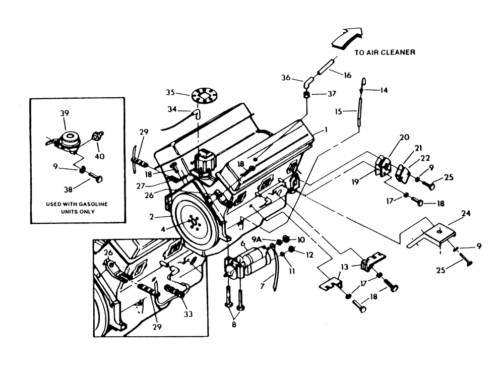 Engine Parts (Part 2) Diagram and Parts List for 9657-3  Generac Generator