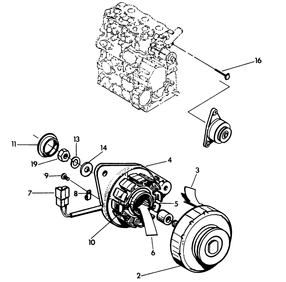 D-C Alternator Diagram and Parts List for 8950-0  Generac Generator