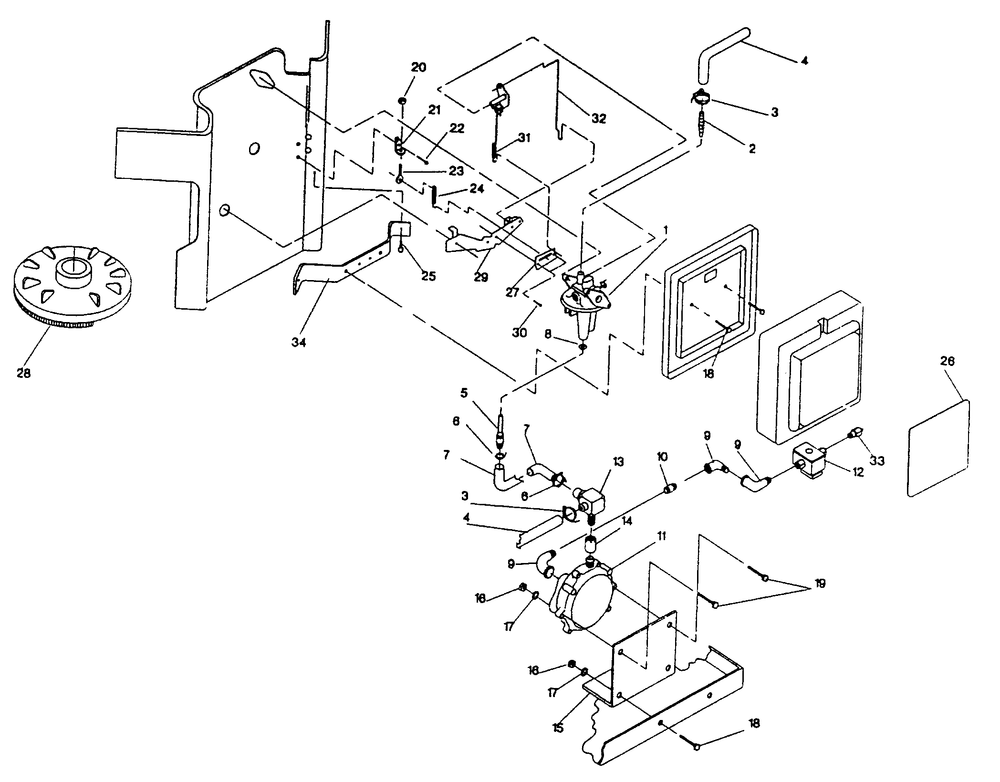 Carburetor Diagram and Parts List for 9734-2 Np-66lpg Generac Generator