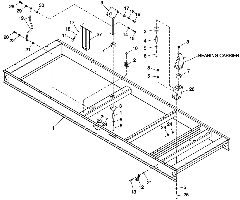 Mounting Base Diagram and Parts List for ST10068ANSN (5582877)(2009) Generac Generator