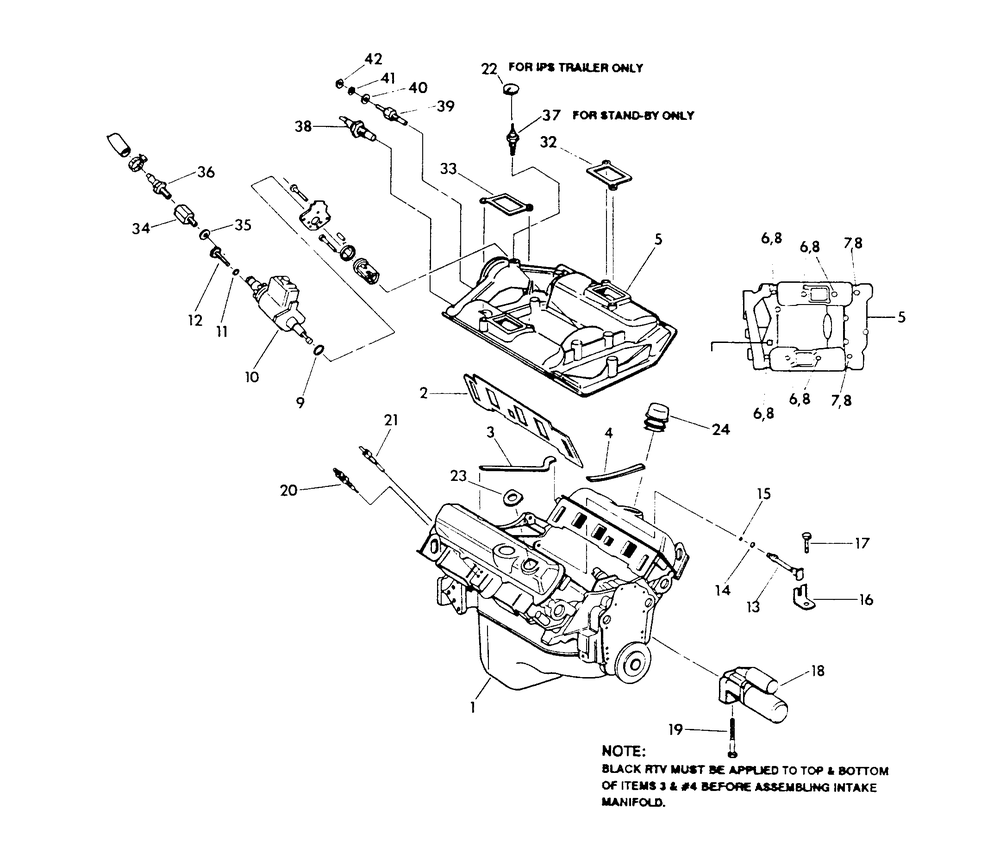4.3 Liter Engine (Part 3) Diagram and Parts List for 9134-3  Generac Generator